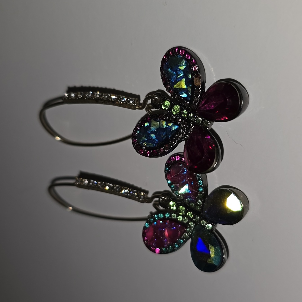 Betsey Johnson Butterfly Earrings - Picture 2 of 5